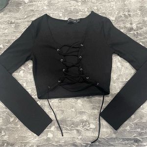 Black crop top